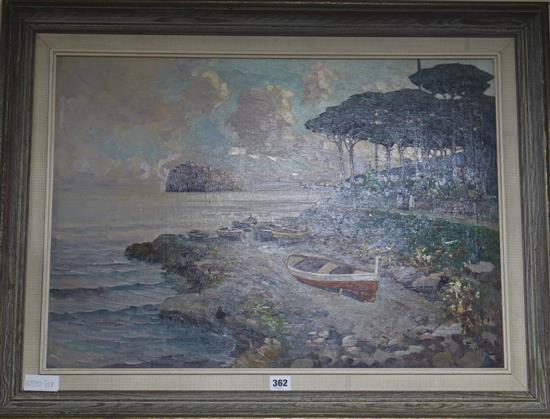 G. Fortino Italian coastal landscape 49 x 69cm